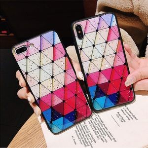 Multicolor Rhomboids Design iPhone Case